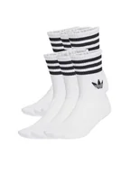 Skarpetki damskie - adidas Zestaw 6 par wysokich skarpet unisex 3-Stripes JV7410 Biały - miniaturka - grafika 1