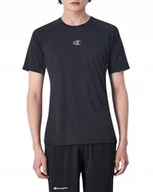 Koszulki męskie - CHAMPION T SHIRT MĘSKI CZARNY Z SZARYMI WSTAWKAMI I LOGO XL J9A - miniaturka - grafika 1