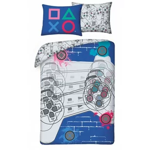 Halantex Pościel Młodzieżowa 140x200 GAMER PAD PS4 psy-001 - Pościel dla dzieci - miniaturka - grafika 1
