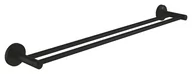 Wieszaki łazienkowe - Grohe QuickFix Start - Podwójny wieszak na ręczniki, czarny mat 412032430 - miniaturka - grafika 1