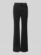 Spodnie damskie - Jeansy z szeroką nogawką z mieszanki bawełny model ‘TESSA’ - miniaturka - grafika 1