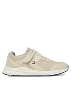 Buty dla chłopców - Tommy Hilfiger Sneakersy T3X9-34378-1697 S Beżowy - miniaturka - grafika 1