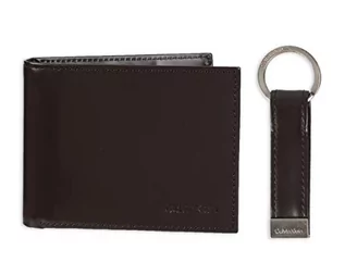 Portfele - Calvin Klein Męski skórzany portfel blokujący RFID, brązowy, jeden rozmiar - grafika 1