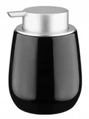 Mydelniczki i dozowniki mydła - Dozownik Beverly wykonany z ceramiki oraz tworzywa sztucznego - czarny - miniaturka - grafika 1