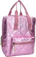 Plecaki - Plecak Milky Kiss Lush Life - Stylowy różowy metaliczny plecak do szkoły i na wycieczki - miniaturka - grafika 1