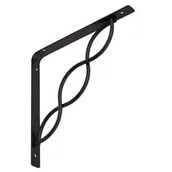 Haki, szakle i karabinki - Wspornik z prętem przeplatanym WPRP 200 czarny VELANO - miniaturka - grafika 1