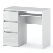 Biurka - Biurko Dla Dziecka Z 3 Szufladami HUGO Biały Połysk - miniaturka - grafika 1