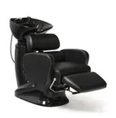 Myjki fryzjerskie - SAKAI RE-FLEX Myjka z fotelem, czarna - miniaturka - grafika 1