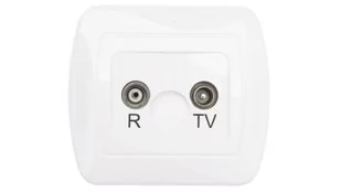 Kontakt Simon Gniazdo ścienne Akord anten. RTV przelotowe AA10/11 biały - Gniazdka elektryczne - miniaturka - grafika 1