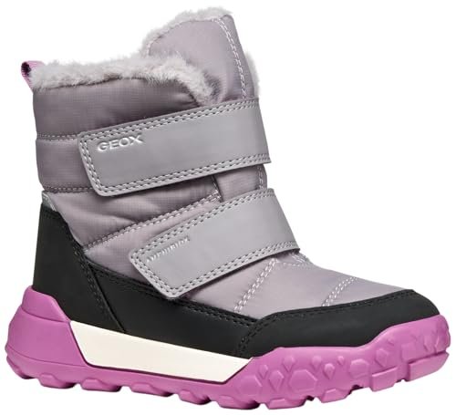 Geox J TREKKYUP Girl B AB Ankle Boot, szare/fioletowe, 37 EU, Szary Purple, 37 EU