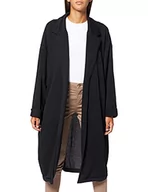 Swetry damskie - Urban Classics Damski sweter z kapturem Modal Terry Oversized Coat, czarny, XS/S - miniaturka - grafika 1