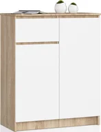 Komody - Fabryka Mebli Akord KOMODA K 80 cm 2 DRZWI 1 SZUFLADA DĄB SONOMA / BIAŁA - miniaturka - grafika 1