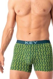 Bokserki męskie zielone w drobny wzór MXH 516 Key - Majtki męskie - miniaturka - grafika 1
