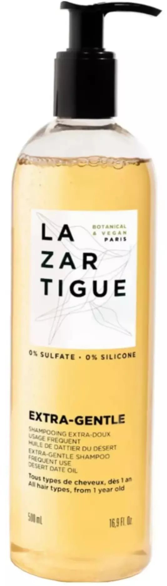 Lazartigue Lazartigue, Extra-Gentle, Hair Shampoo, Gentle Cleansing, 500 ml Unisex