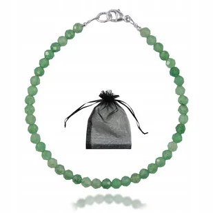 Bransoletka Naturalny AWENTURYN zielony faset. 4mm Srebrne Zapięcie dł 19cm, bez marki, AG00000430 - Bransoletki Bransoletka Naturalny AWENTURYN zielony faset. 4mm Srebrne Zapięcie dł 19cm, bez marki, AG00000430 - Bransoletki - miniaturka - grafika 1