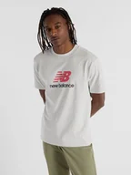 Koszulki męskie - T-shirt męski bawełniany New Balance Athletics Logo MT51500 L Jasnoszary (197967256356). T-shirty męskie - miniaturka - grafika 1