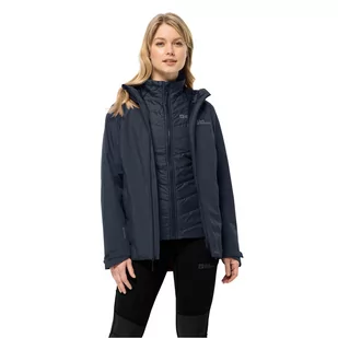 Damska kurtka 3w1 Jack Wolfskin GLAABACH 3IN1 JKT W night blue - XS - Kurtki damskie - miniaturka - grafika 1
