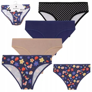 Majtki Młodzieżowe Figi Dziewczęce Bawełniane Kolorowe 4-pak 146/152 MORAJ - Majtki damskie Majtki Młodzieżowe Figi Dziewczęce Bawełniane Kolorowe 4-pak 146/152 MORAJ - Majtki damskie - miniaturka - grafika 1