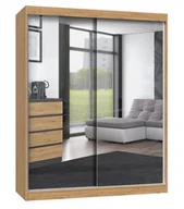 Szafy - Lumarko Szafa Iga 160 Z 2 Lustrami - Dąb Artisan - miniaturka - grafika 1