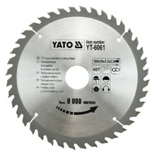 Yato tarcza tnąca drewna 184x40x30 - 6061 (YT-6061) - Tarcze do pił - miniaturka - grafika 1