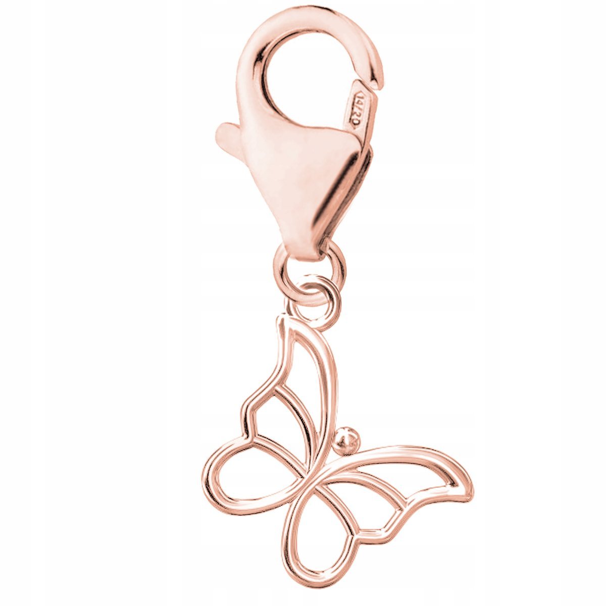 Zawieszka Pozłacana z Motylem Owadem Motylek Butterfly Motyl SREBRO 925