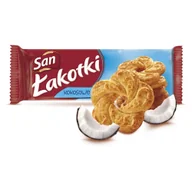 Ciastka - San ŁAKOTKI KOKOSOWE 168G - miniaturka - grafika 1