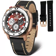 Zegarki męskie - Zegarek Vostok Europe Systema Periodicum Phosphorus czerwony czarny VK67-650E724 - miniaturka - grafika 1