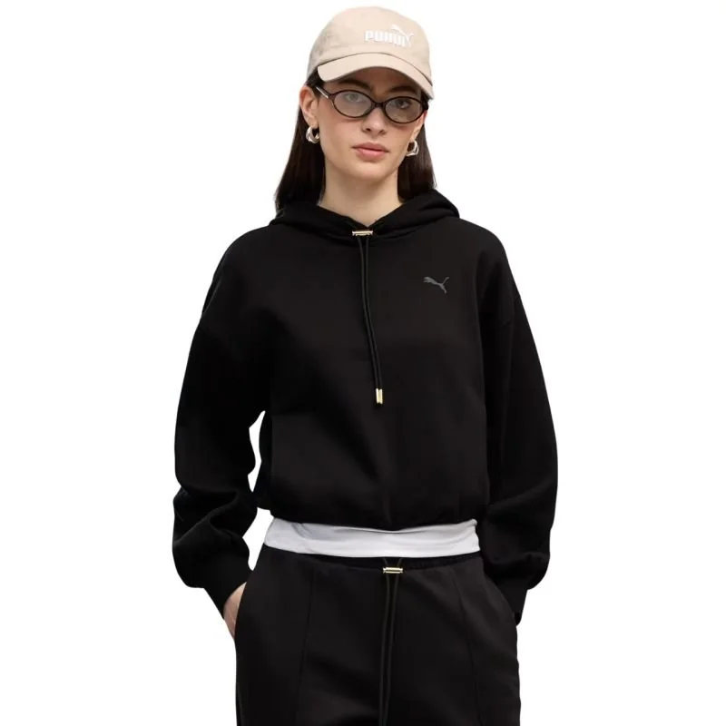 Damski dżemper z kapturem Puma Her Relaxed, czarny XL