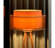 Lampy stojące - Duolla - Lampa podłogowa WOOD BOHO 1xE27/15W/230V miedź/brązowa/beżowa - miniaturka - grafika 1