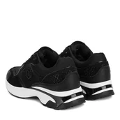 Sneakersy damskie - Sneakersy MEXX MI001009543W-01 Czarny - miniaturka - grafika 1