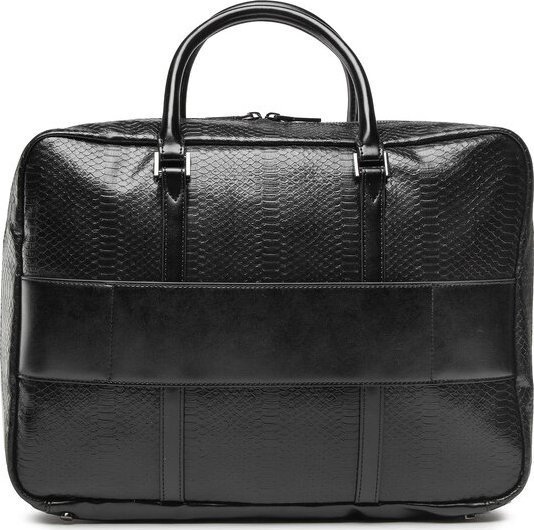 Guess, Guess, Leather, Leather Briefcase, Laptop Compartiment, Black, 40 x 30 x 9 cm, For Men For Men