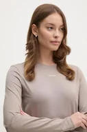 Bluzki damskie - Calvin Klein longsleeve bawełniany kolor szary K20K207520 - miniaturka - grafika 1
