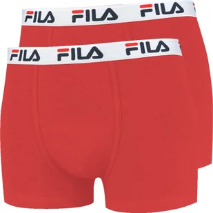 Bokserki męskie FILA, 2-pak - bawełna, jednokolorowe czerwone XXL (XX-Large) - Majtki męskie - miniaturka - grafika 1
