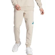Spodenki męskie - adidas Męskie spodnie Essentials Polarowe zwężane mankiety z dużym logo (1/1), Wonder Beige, S - miniaturka - grafika 1
