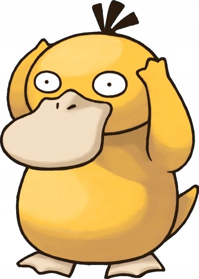 Naklejka Uv Wypukła Ozdobna DTF UV Aplikacja Psyduck Pokemon