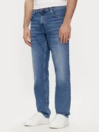 Spodnie męskie - Mustang Jeansy Denver 1014878 Granatowy Straight Fit - miniaturka - grafika 1