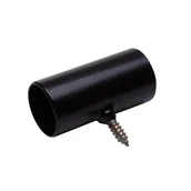 Inne mocowania - Kornik Uchwyt boczny tralki okrągły śr. 20 mm czarny - miniaturka - grafika 1