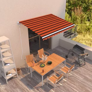 VidaXL Lumarko Automatycznie zwijana markiza, 300x250 cm, pomarańczowo-brązowa! 3068870 VidaXL - Markizy - miniaturka - grafika 1