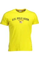Portfele - T-SHIRT US POLO Z KRÓTKIM RĘKAWEM ŻÓŁTY MĘSKI - miniaturka - grafika 1