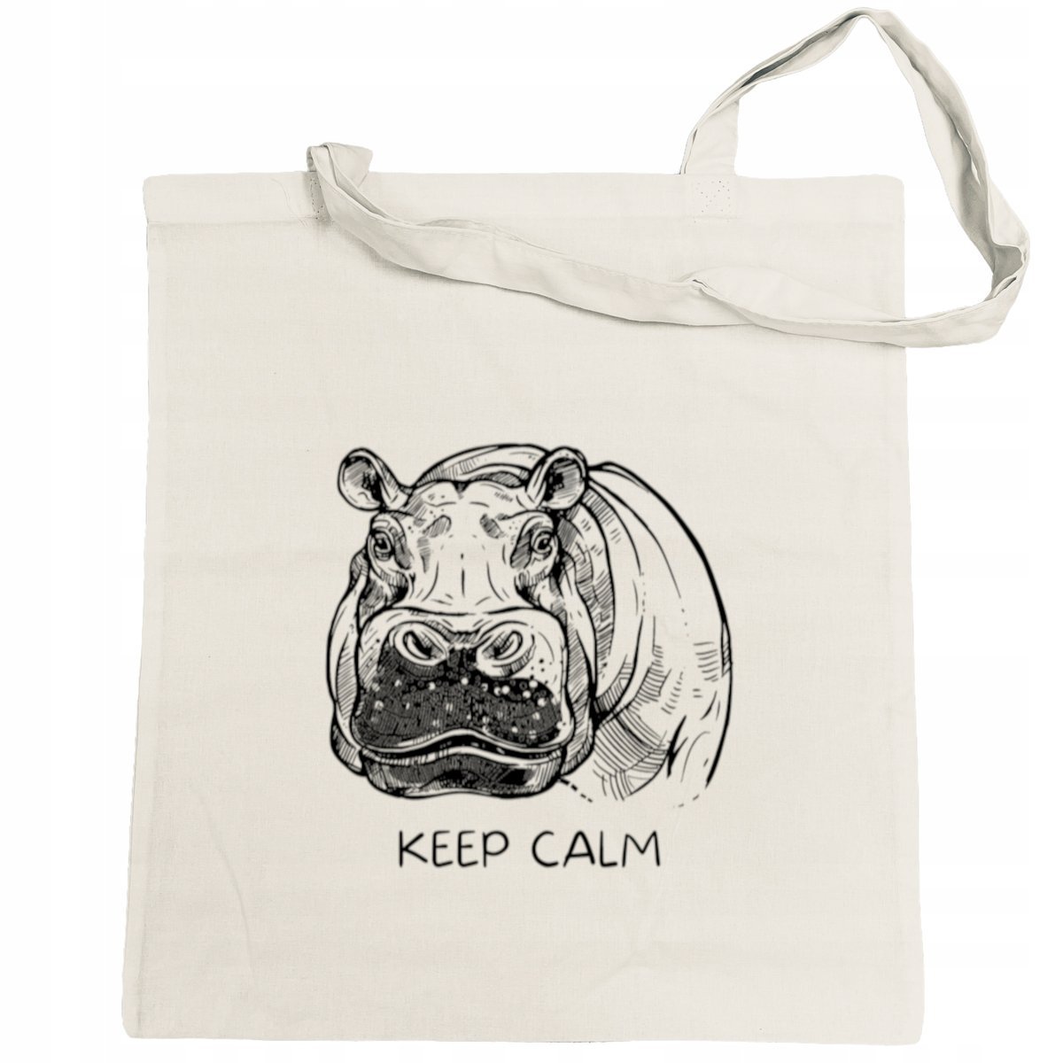 Torba zakupy zabawny nadruk hipopotam KEEP CALM
