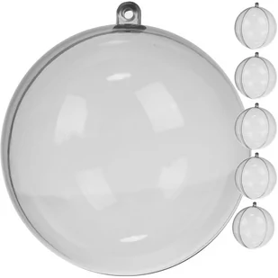 Bombki Akrylowe Kule Bombka Plastikowe Kula Choinkowe na Choinkę 12cm 5szt RUHHY - Bombki - miniaturka - grafika 1