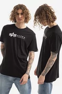Koszulki męskie - Alpha Industries t-shirt bawełniany 2-pack Alpha Label T 2 Pack kolor czarny wzorzysty 118534.03 - miniaturka - grafika 1