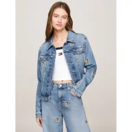 Kurtki damskie - Tommy Jeans Jeansowa kurtka | Slim Fit - miniaturka - grafika 1