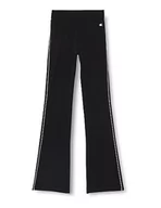 Spodnie sportowe damskie - Champion Legacy Color Punch W-Cotton Lycra High-Waist Slim Jazz Spodnie dresowe damskie, Czarny, XS - miniaturka - grafika 1