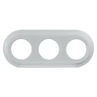 Klawisze i ramki - Ramka potrójna ceramiczna, biała, VINTAGE - miniaturka - grafika 1