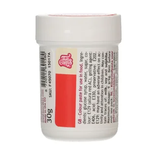 Pasta koloryzująca FunCakes Paste Red 30g - CZERWONY - Dodatki do ciast w proszku - miniaturka - grafika 1