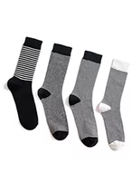 Skarpetki męskie - Koton Skarpety męskie ze wzorem, 4-pak, Navy Blue (616) - miniaturka - grafika 1