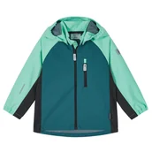 Kurtki i płaszcze dla chłopców - Dziecięca kurtka softshellowa Reima Temppu Dark Teal Rozmiar dziecięcy: 104 / Kolor: zielony/szary - miniaturka - grafika 1