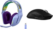Zestawy myszka + klawiatura - Logitech G733 Lightspeed Fioletowe 981-000890 + G PRO X SuperLight 2 910-006630 - miniaturka - grafika 1