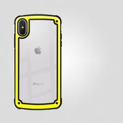 Etui i futerały do telefonów - Solid Frame etui wytrzymały pokrowiec z żelową ramką iPhone XS / X żółty - miniaturka - grafika 1